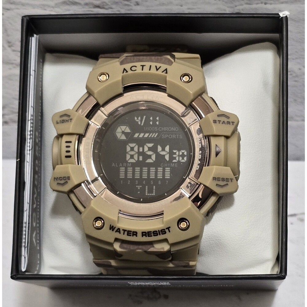Activa X Invicta Digital Essentials Unisex 50mm Watch ACW8050MC-012 Beige Camo